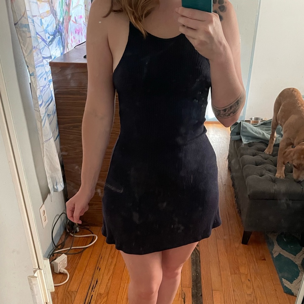 Topshop Ribbed Mini Dress
